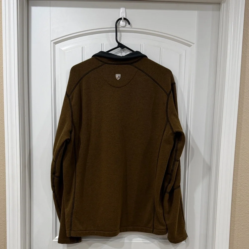 EUC Kuhl Revel Brown Quarter-Zip Sweatshirt - Picture 7 of 7